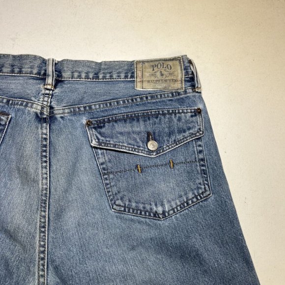 Ralph Lauren Polo Jeans 15941 Mens 36x30 Blue Denim Straight Leg Medium Wash - Picture 8 of 16